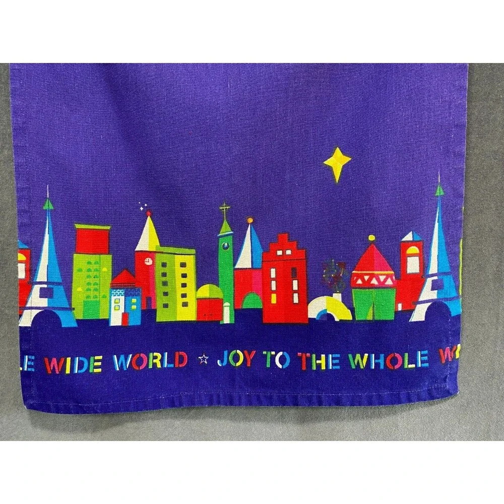 Joy To The Whole Wide World Tea Towel